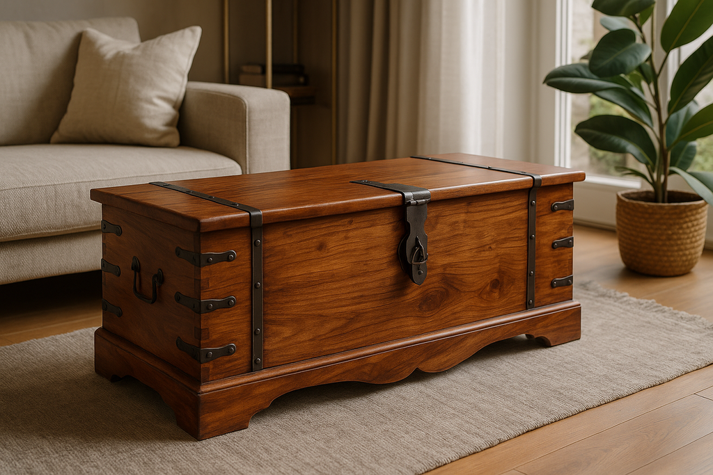 Coffre “Old Dock” Rangement en Bois Vintage