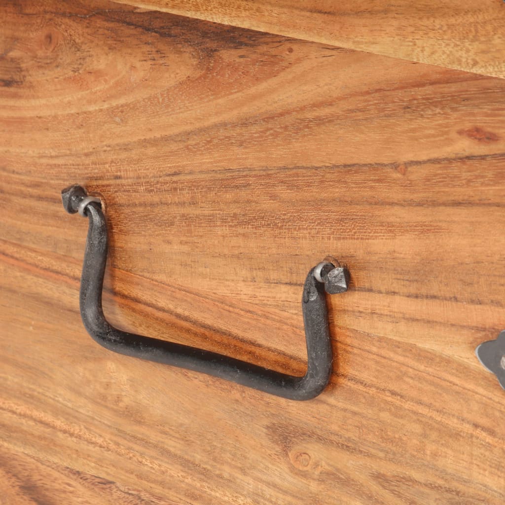 Coffre 40X40X40 Cm Bois D'acacia Solide