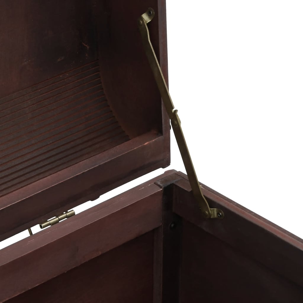 Coffre À Trésors Avec Loquets Marron Foncé Contreplaqué