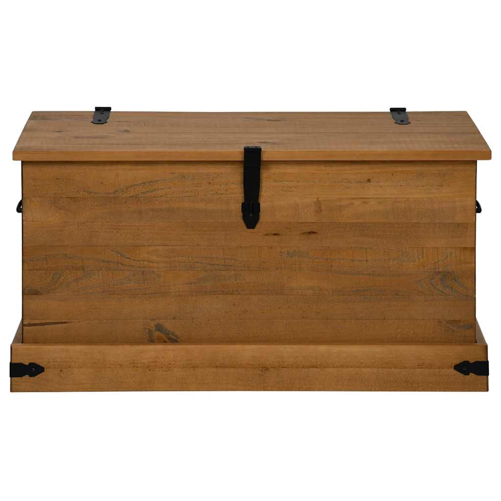 Coffre De Rangement Halden 91X48X47 Cm Bois Massif Pin