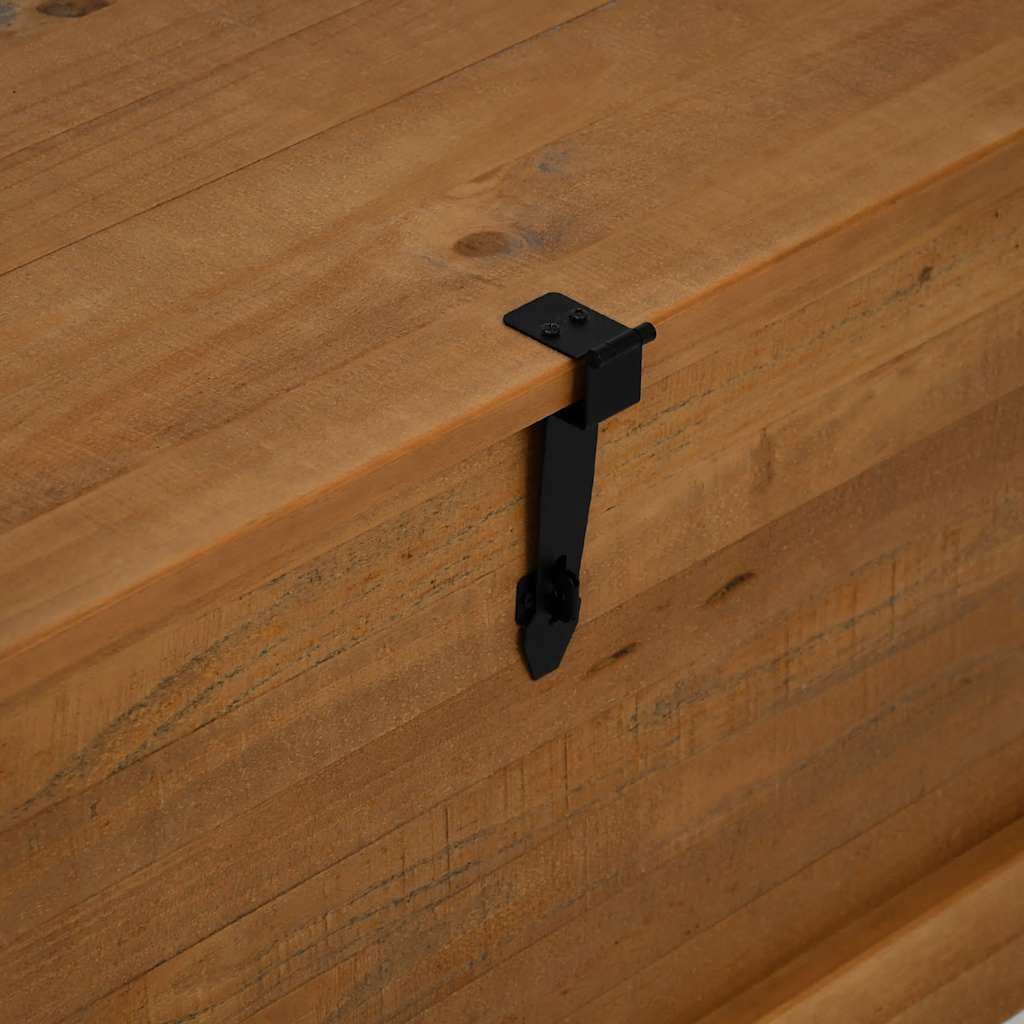 Coffre De Rangement Halden 91X48X47 Cm Bois Massif Pin