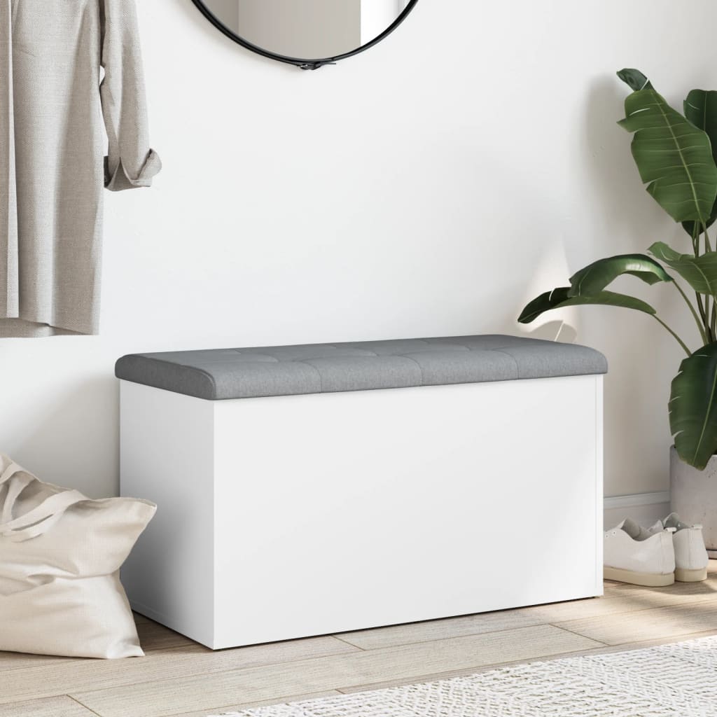 Banc de rangement avec coffre intégré | Meuble d'entrée en bois d'ingénierie solide