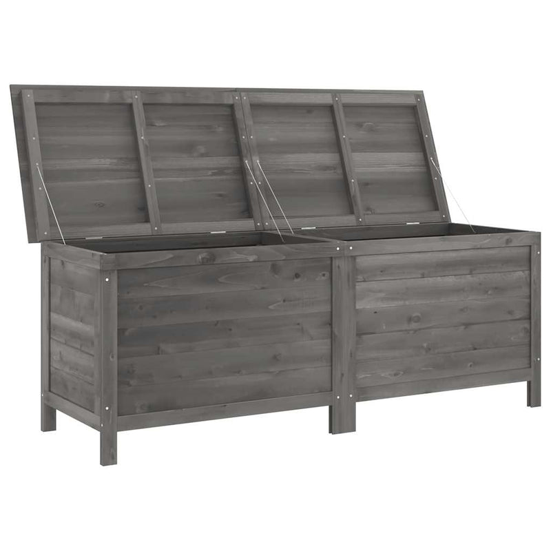 Boîte de rangement de jardin anthracite | Coffre extérieur étanche en résine haute densité