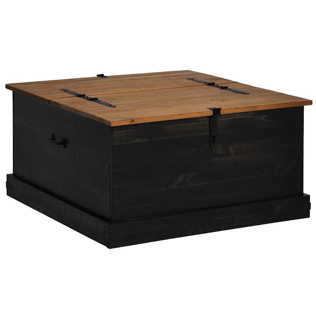 Coffre De Rangement Halden 91X91X47 Cm Bois Massif Pin