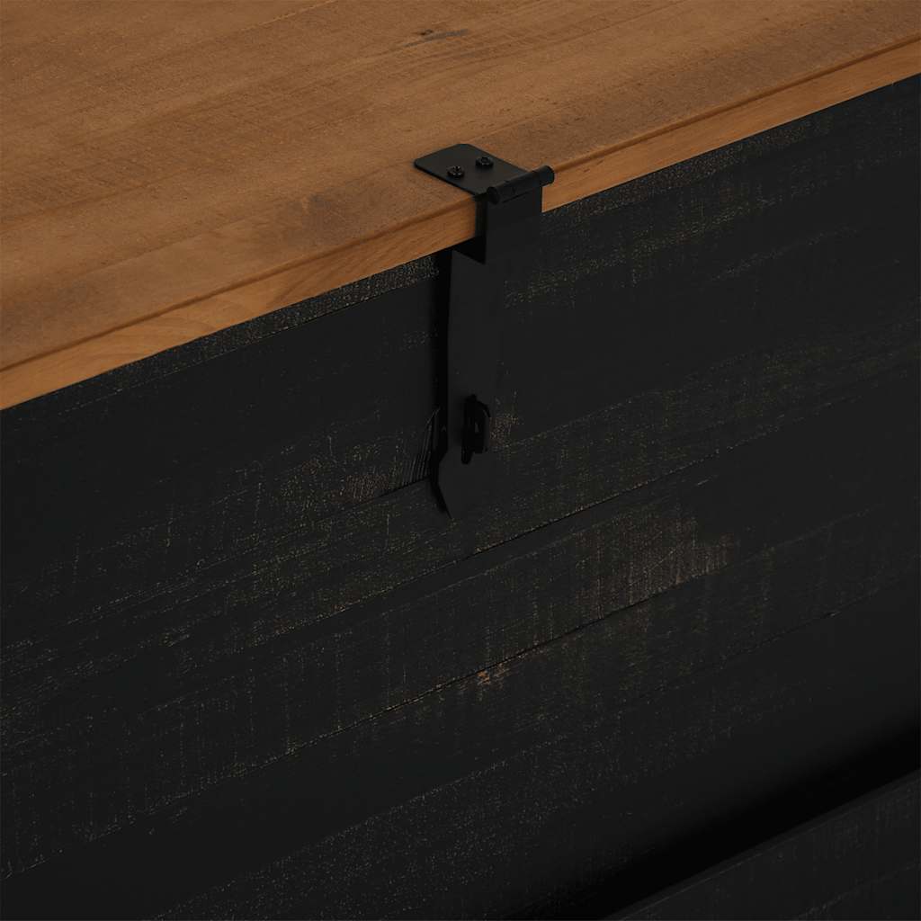 Coffre De Rangement Halden 91X91X47 Cm Bois Massif Pin