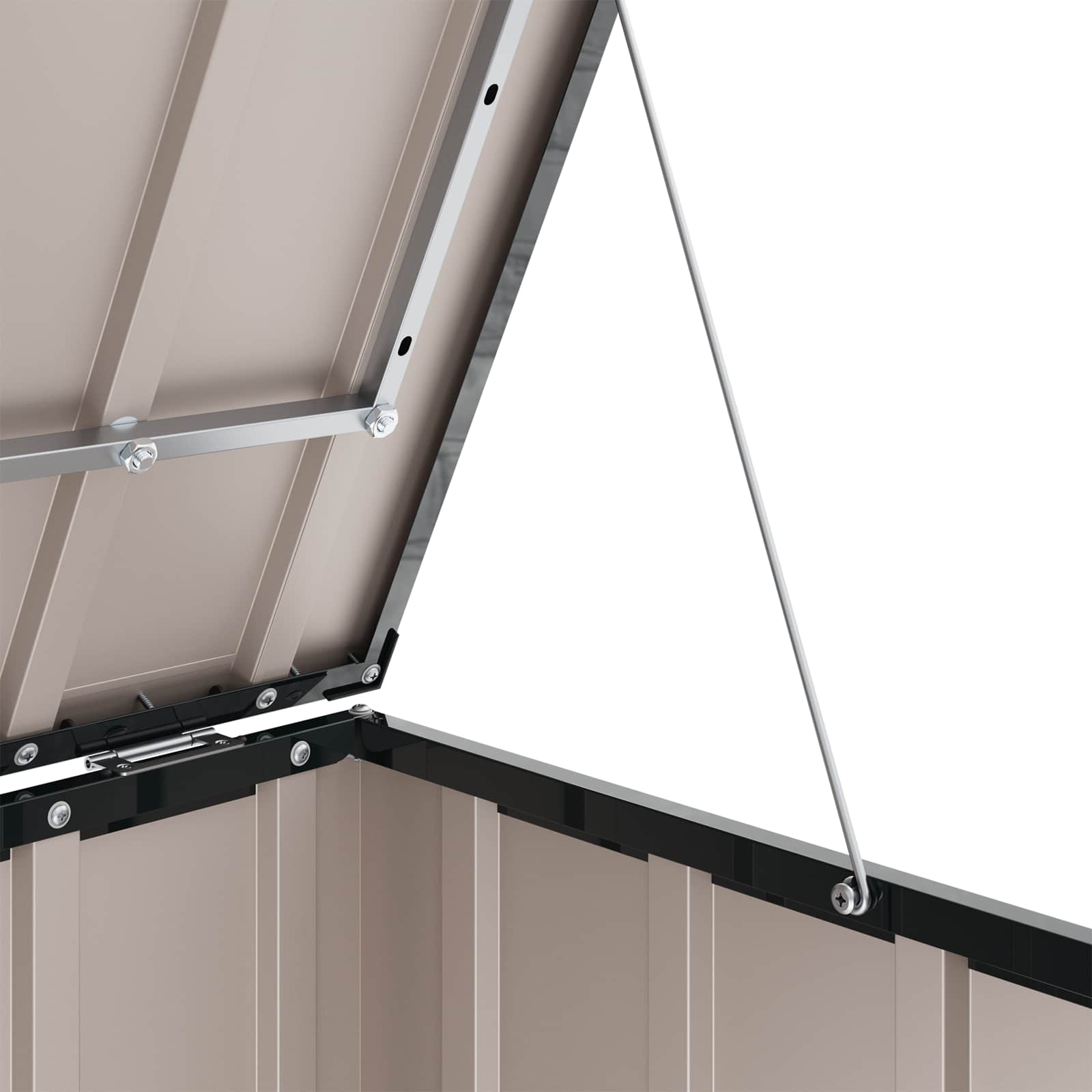 Coffre de Rangement Exterieur Noir 101 x 82 x 50 cm Acier