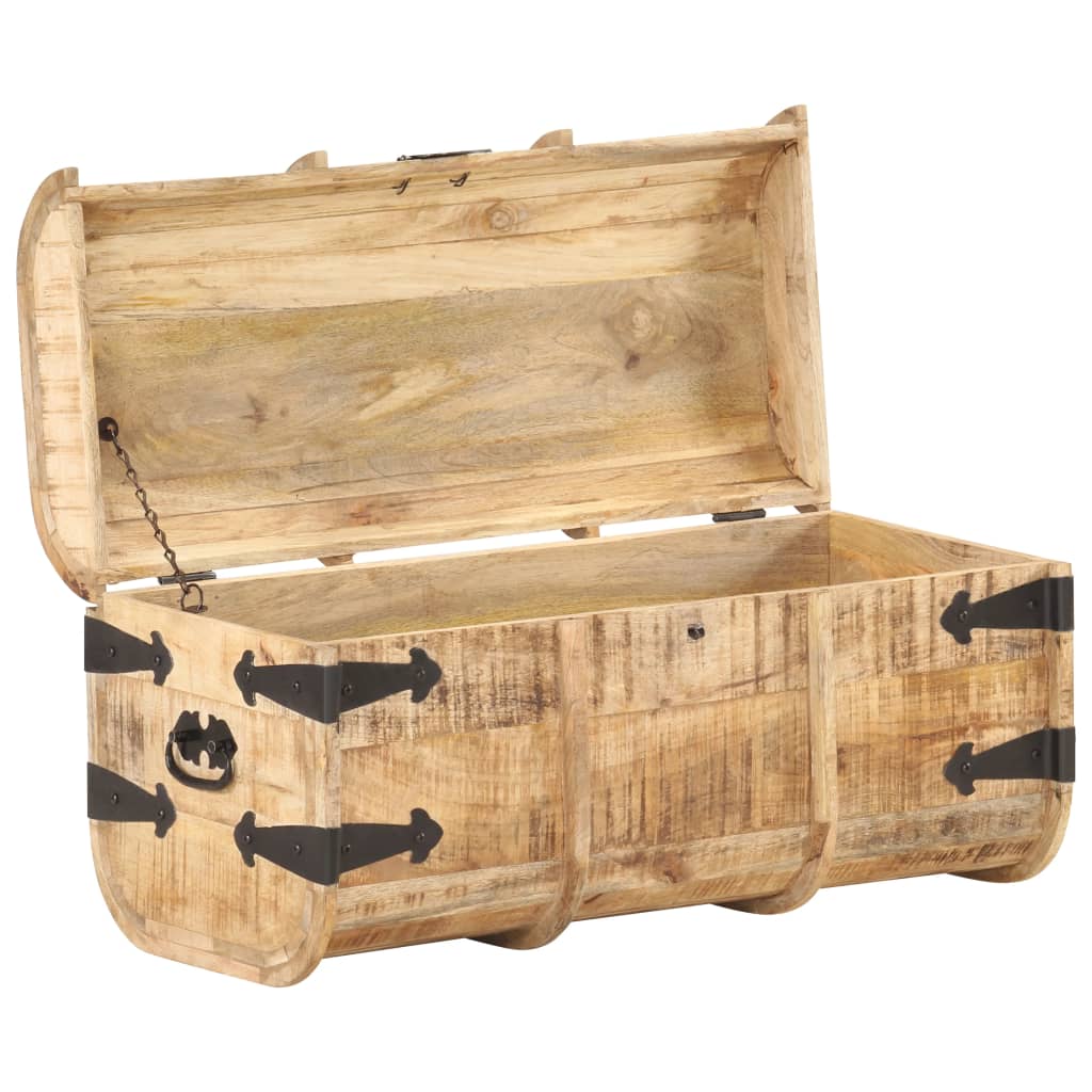 Coffres de rangement Bois 2 pièces | Malles de salon en bois exotique naturel