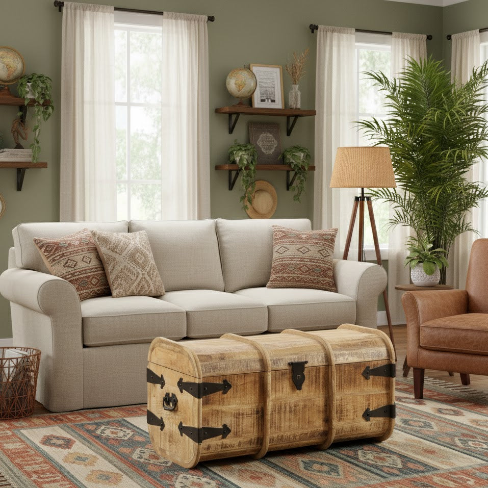 Coffres de rangement 2 pcs Bois de manguier massif