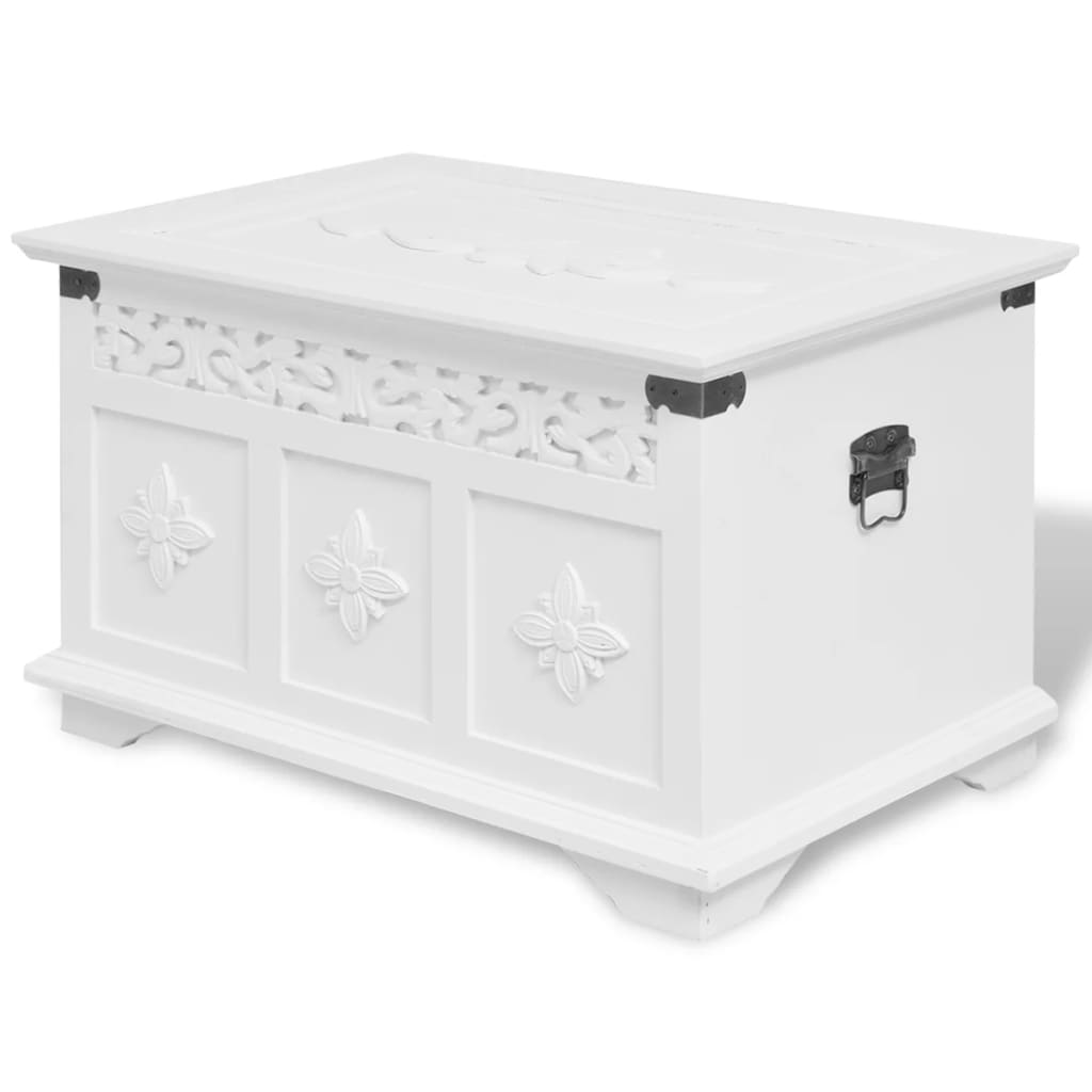 Coffres de rangement Blanc | Malle de rangement intérieure