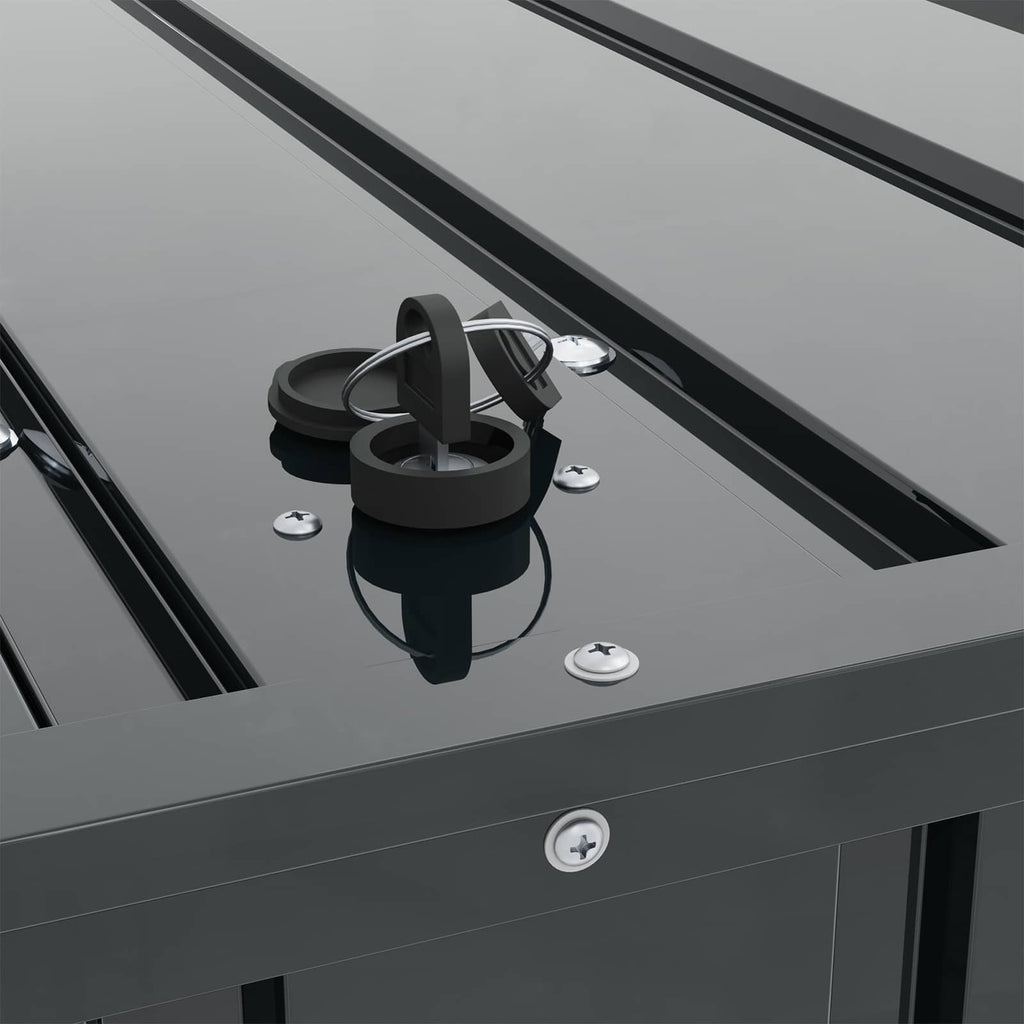 Coffre de Rangement Exterieur Noir 101 x 82 x 50 cm Acier